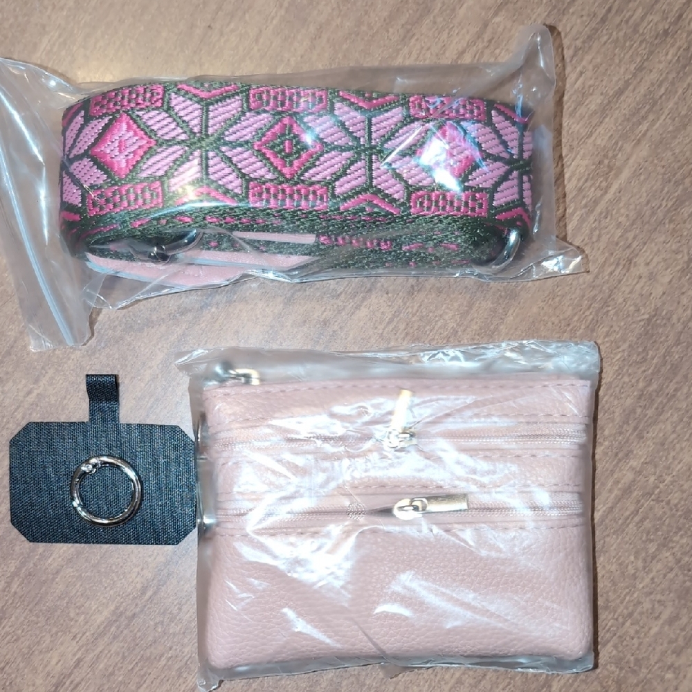 Pink Leather Crossbody Bag